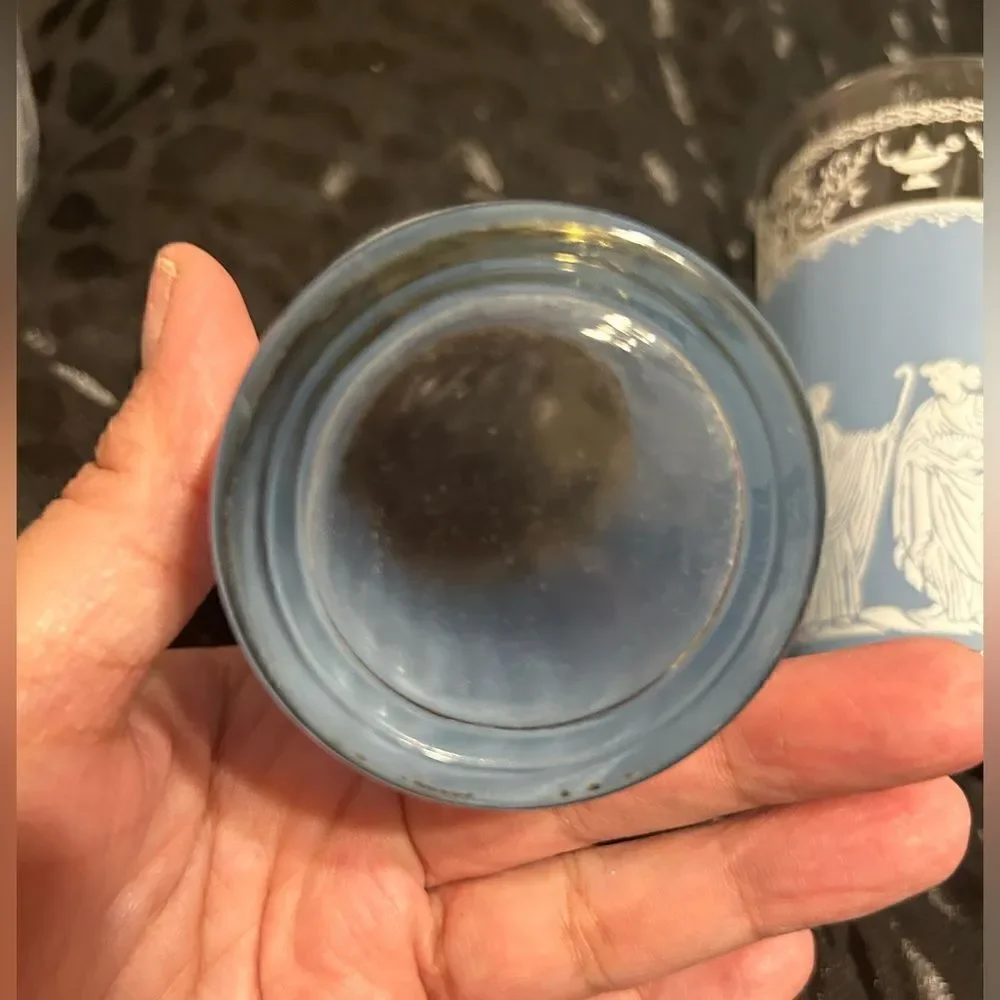Rare Find Jeanette Glass Wedge wood Roman glass and Ice-bucket
